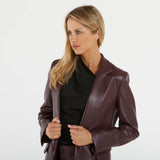 Solotre blazer monopetto bordeaux