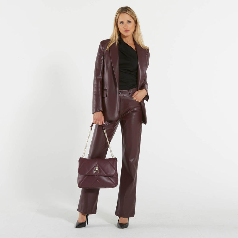 Solotre blazer monopetto bordeaux