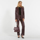 Solotre blazer monopetto bordeaux