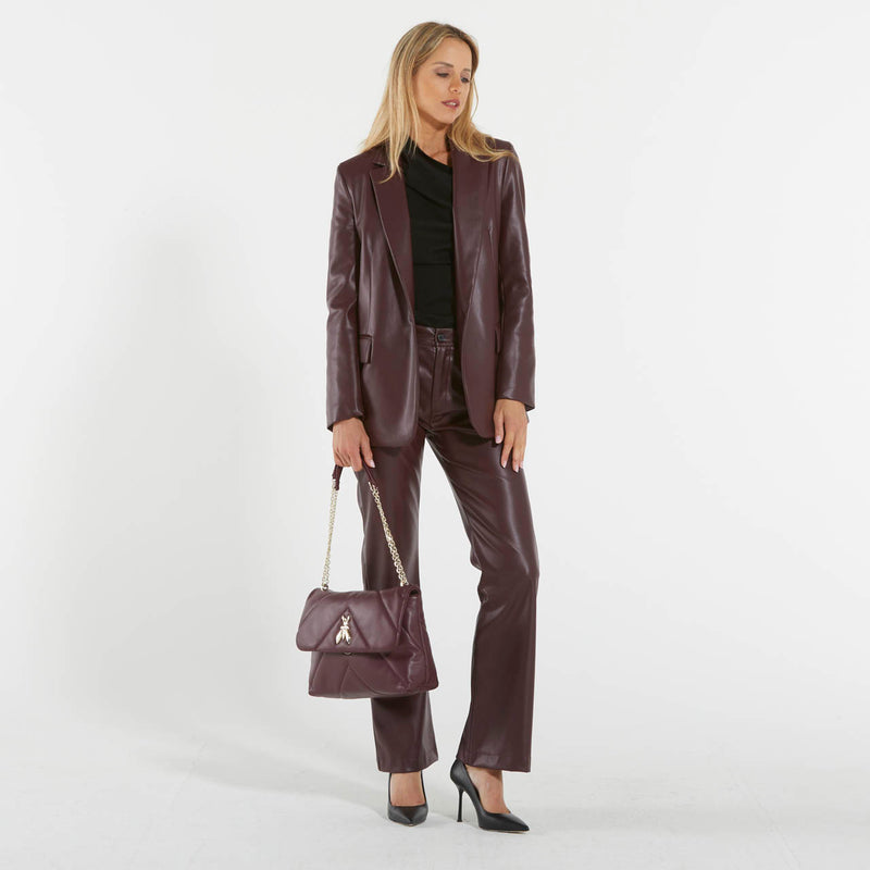 Solotre blazer monopetto bordeaux