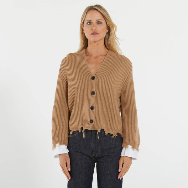 Solotre cardigan cognac