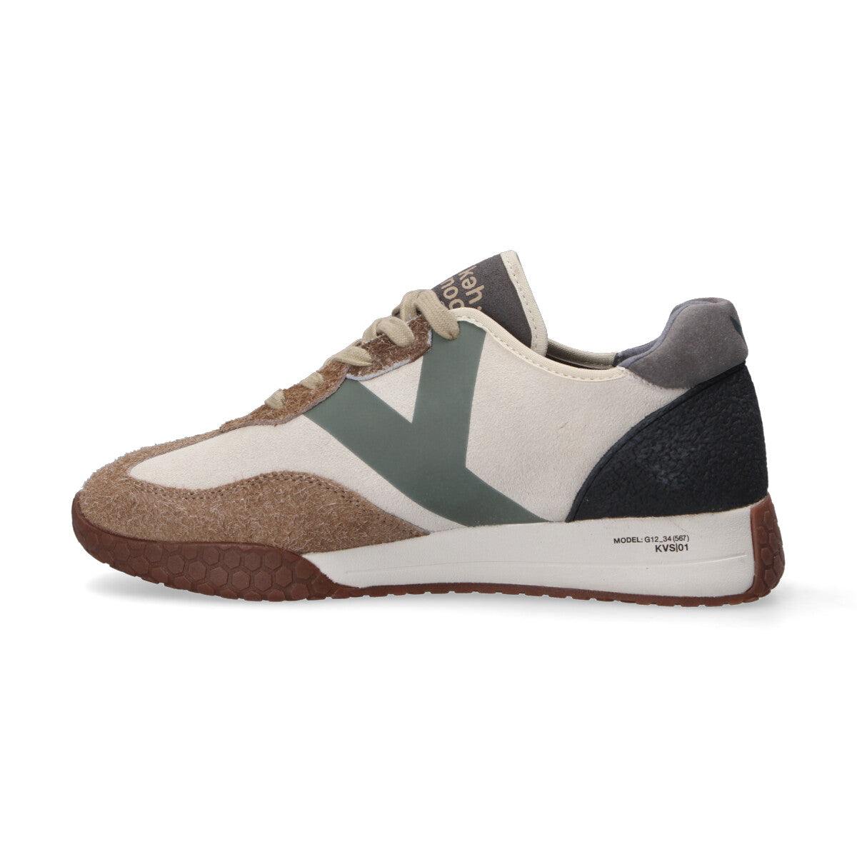 Keh-noo sneaker in camoscio beige panna