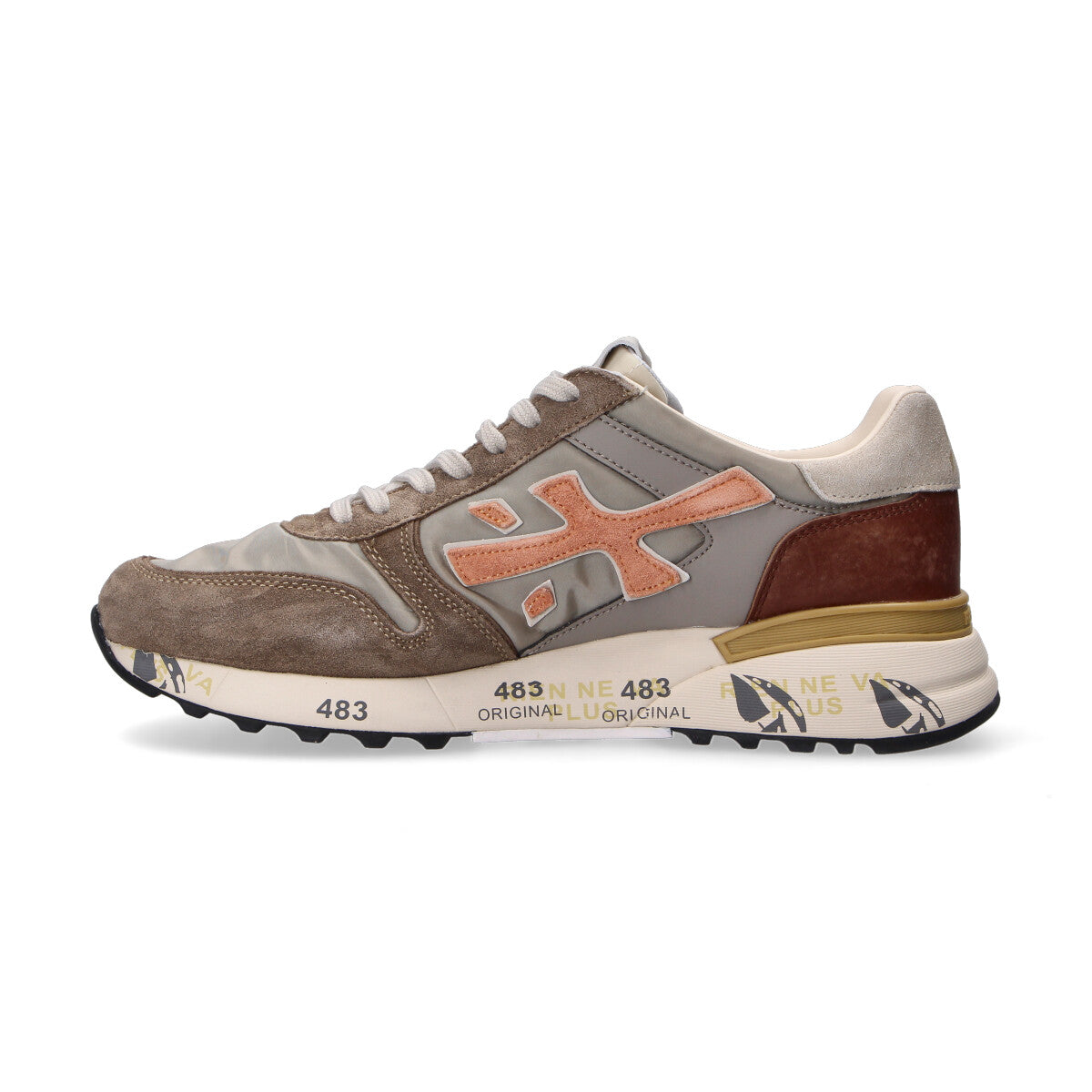 Premiata sneaker Mick beige arancio