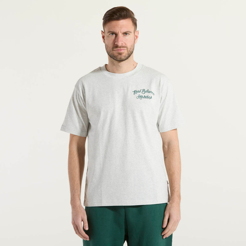 New Balance t-shirt athletics girocollo grigia