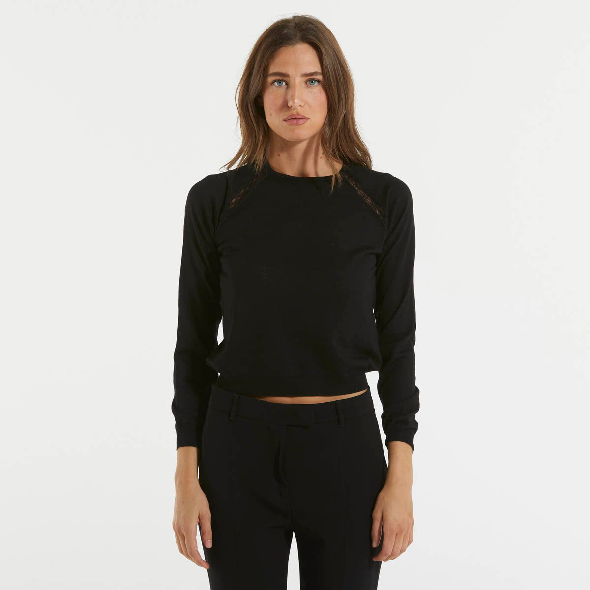 Max Mara maglione nero girocollo