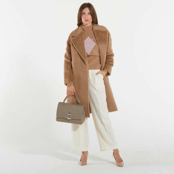 Max Mara cappotto a vestaglia effetto pelliccia