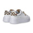 GioPiu sneaker Pia ape animalier pelle bianca