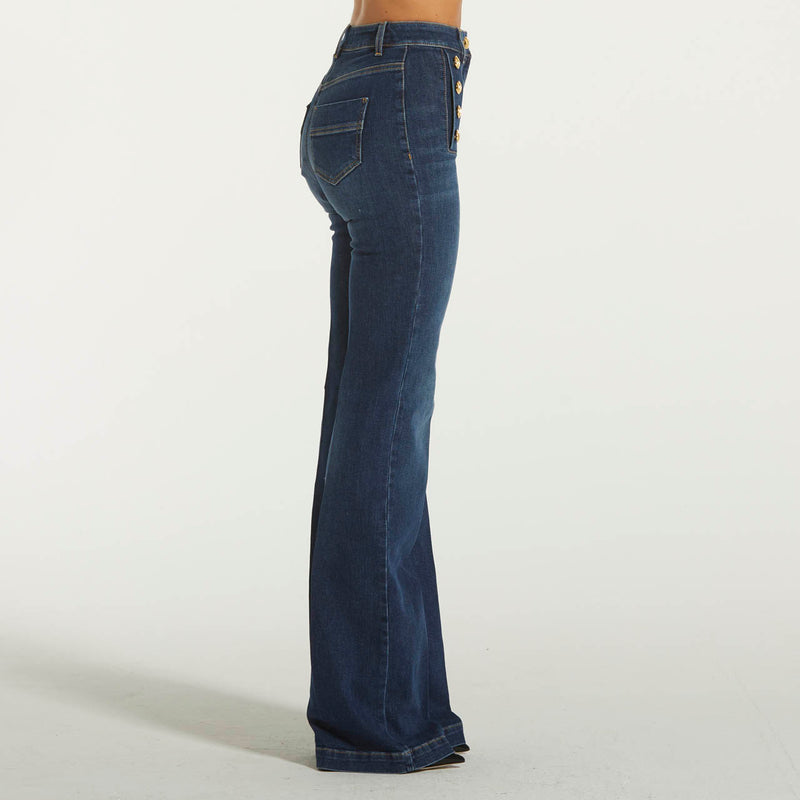 Elisabetta Franchi jeans a zampa in cotone stretch