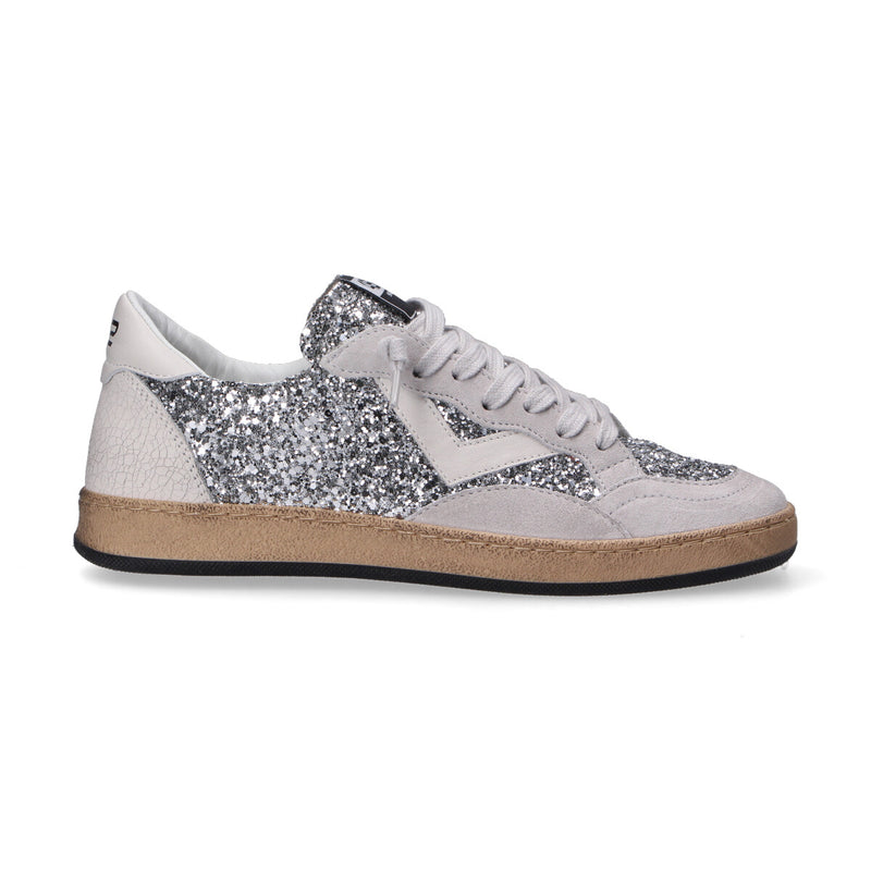 4B12 sneaker playnew glitter argento