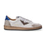 4B12 sneaker Playnew pelle bianca grigia blu