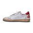 4B12 sneaker Playnew pelle bianca rossa