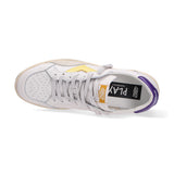 4B12  sneakers play new bianco viola giallo