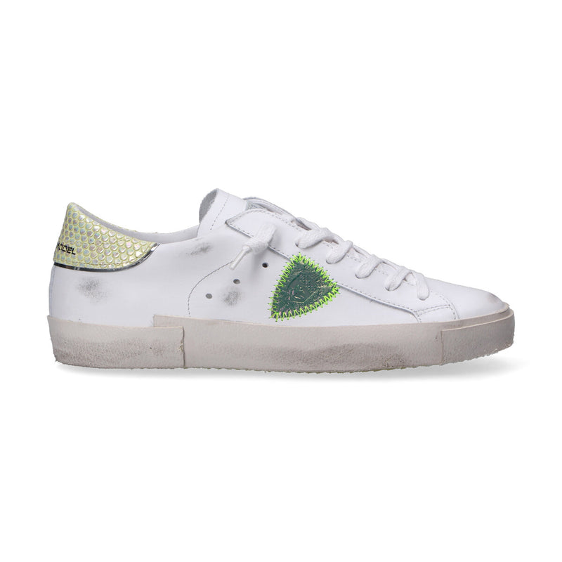 Philippe Model sneaker Paris Python bianco giallo