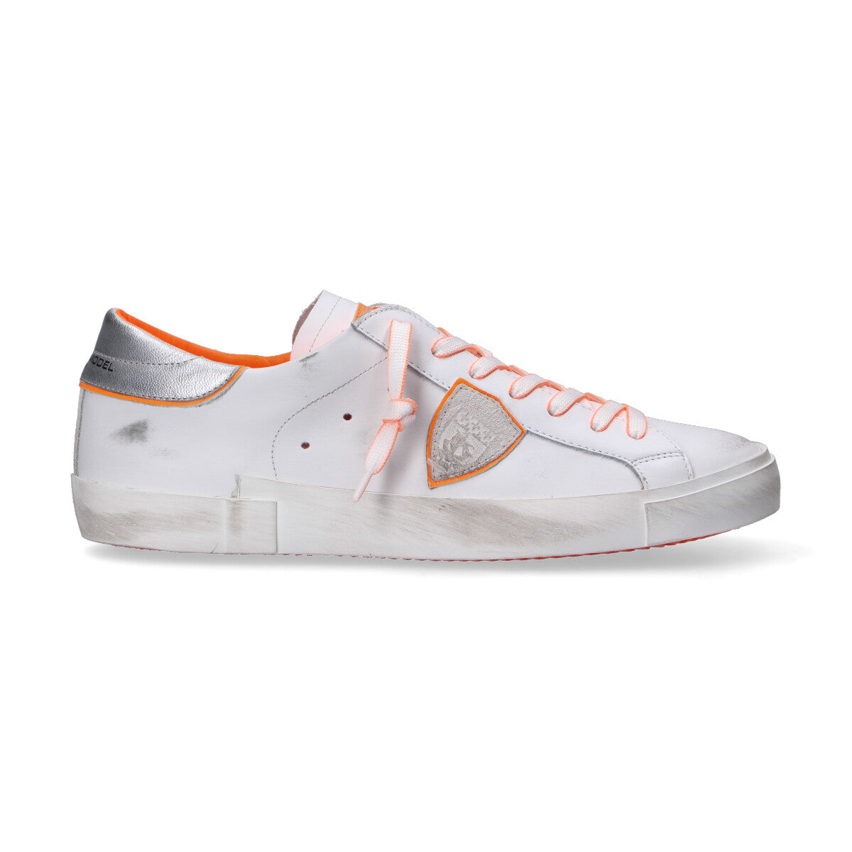 Philippe Model sneaker Paris arancio fluo argento