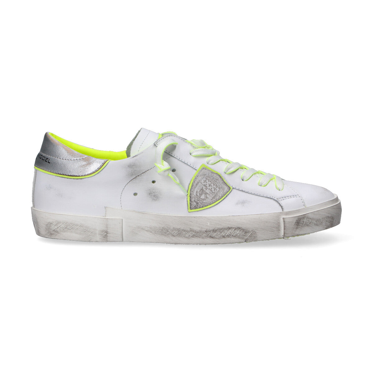 Philippe Model sneaker Paris giallo fluo argento