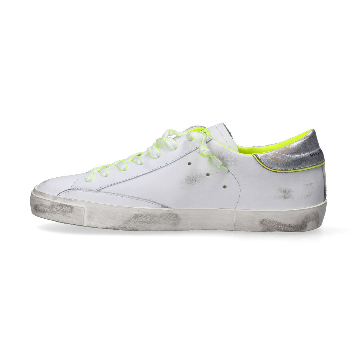 Philippe Model sneaker Paris giallo fluo argento