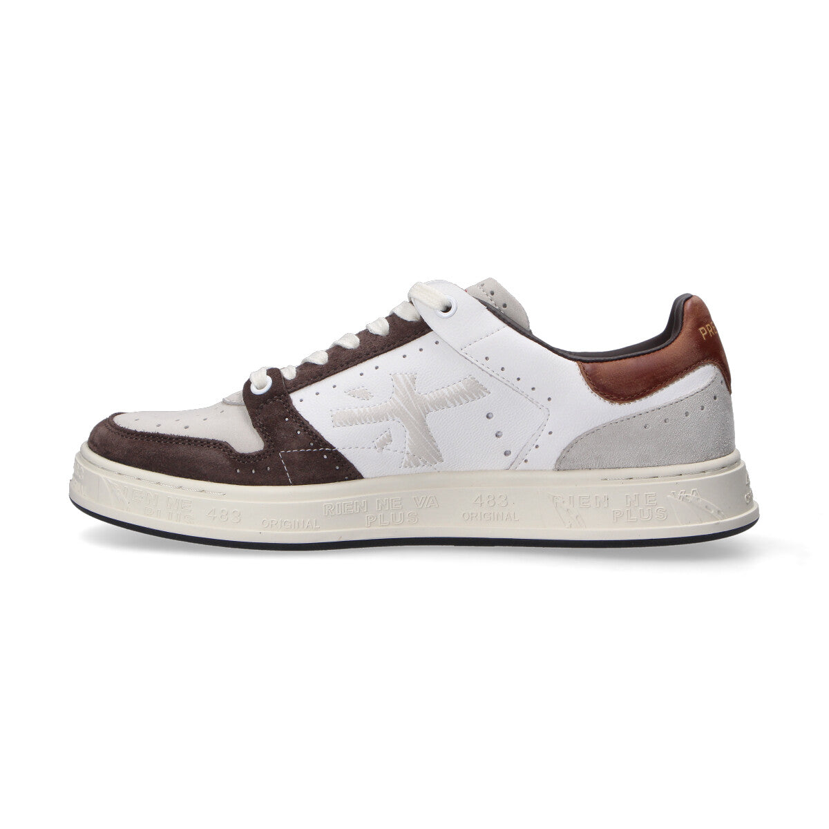 Premiata sneaker Quinn bianca marrone