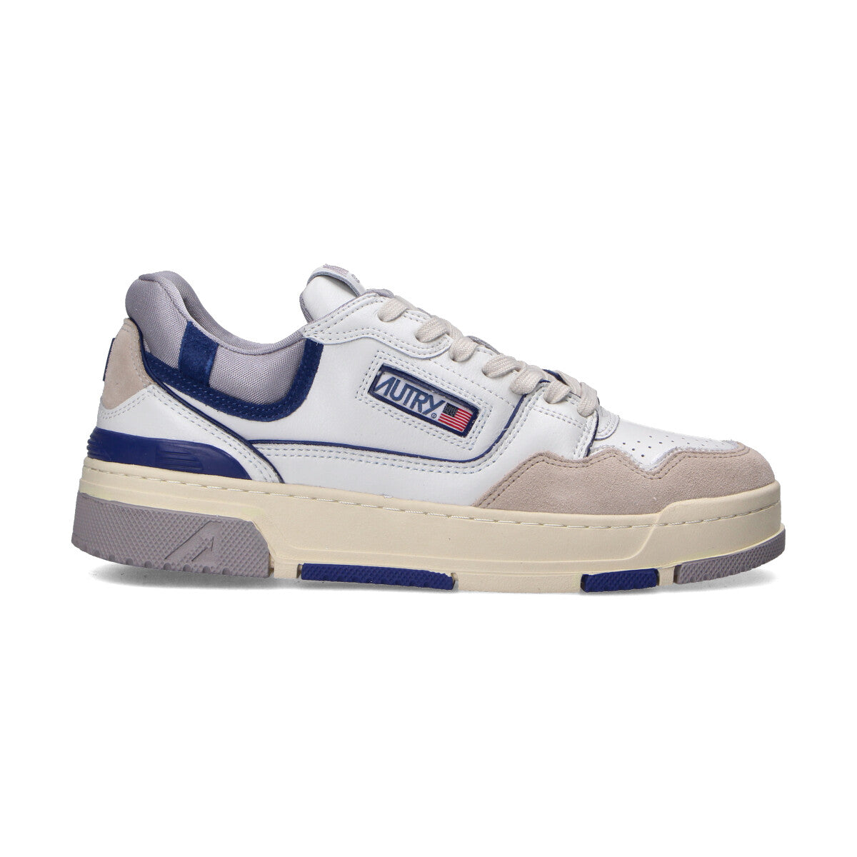 Autry Sneaker CLC Low in pelle bianca e azzurra