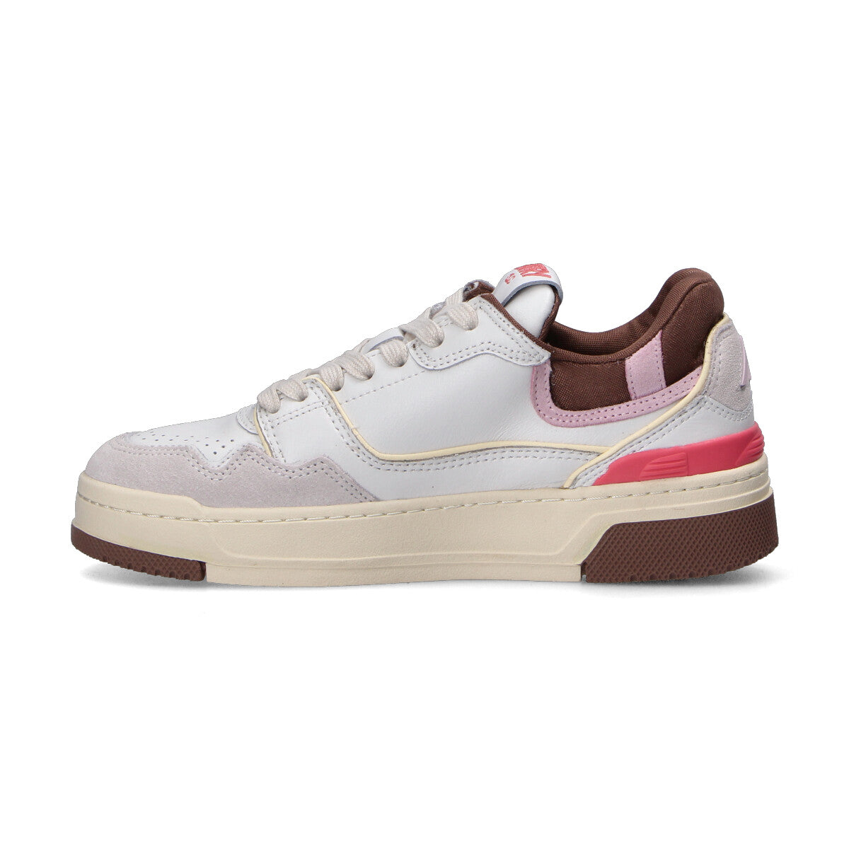 Autry Sneaker CLC in pelle bianca,marrone e rosa