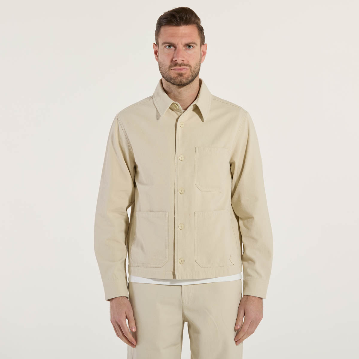 Be Positive field jacket in tessuto beige