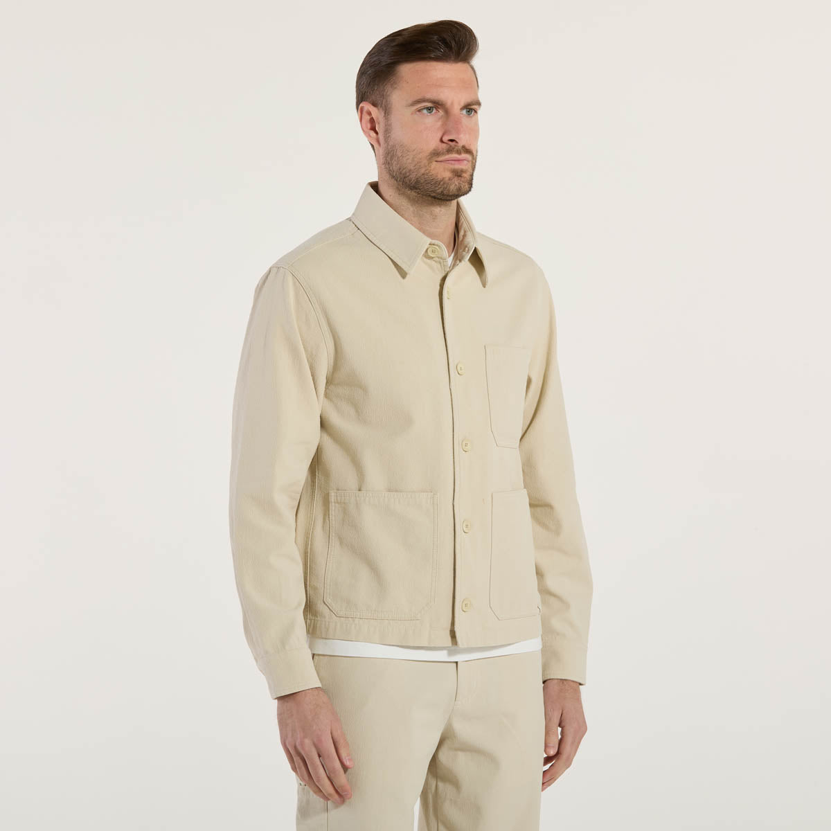 Be Positive field jacket in tessuto beige