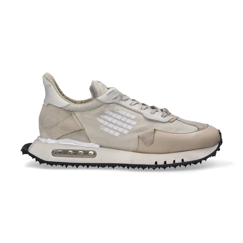 BePositive sneaker Race tessuto beige