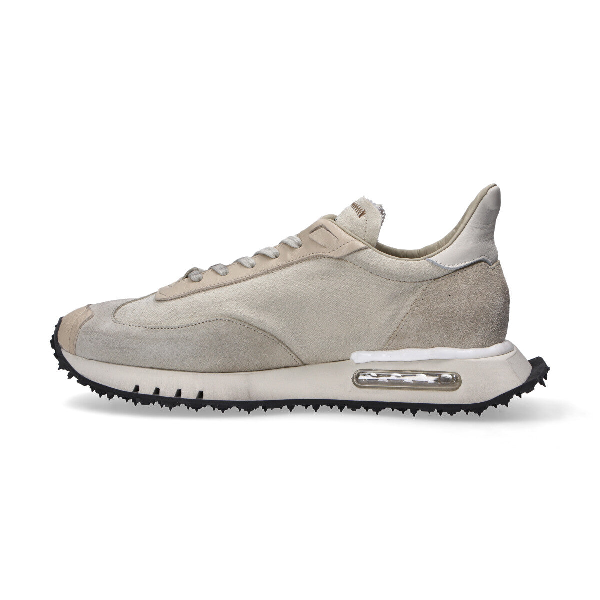 BePositive sneaker Race tessuto beige