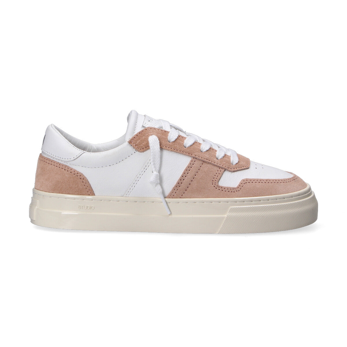 D.A.T.E. sneaker studio bianco rosa