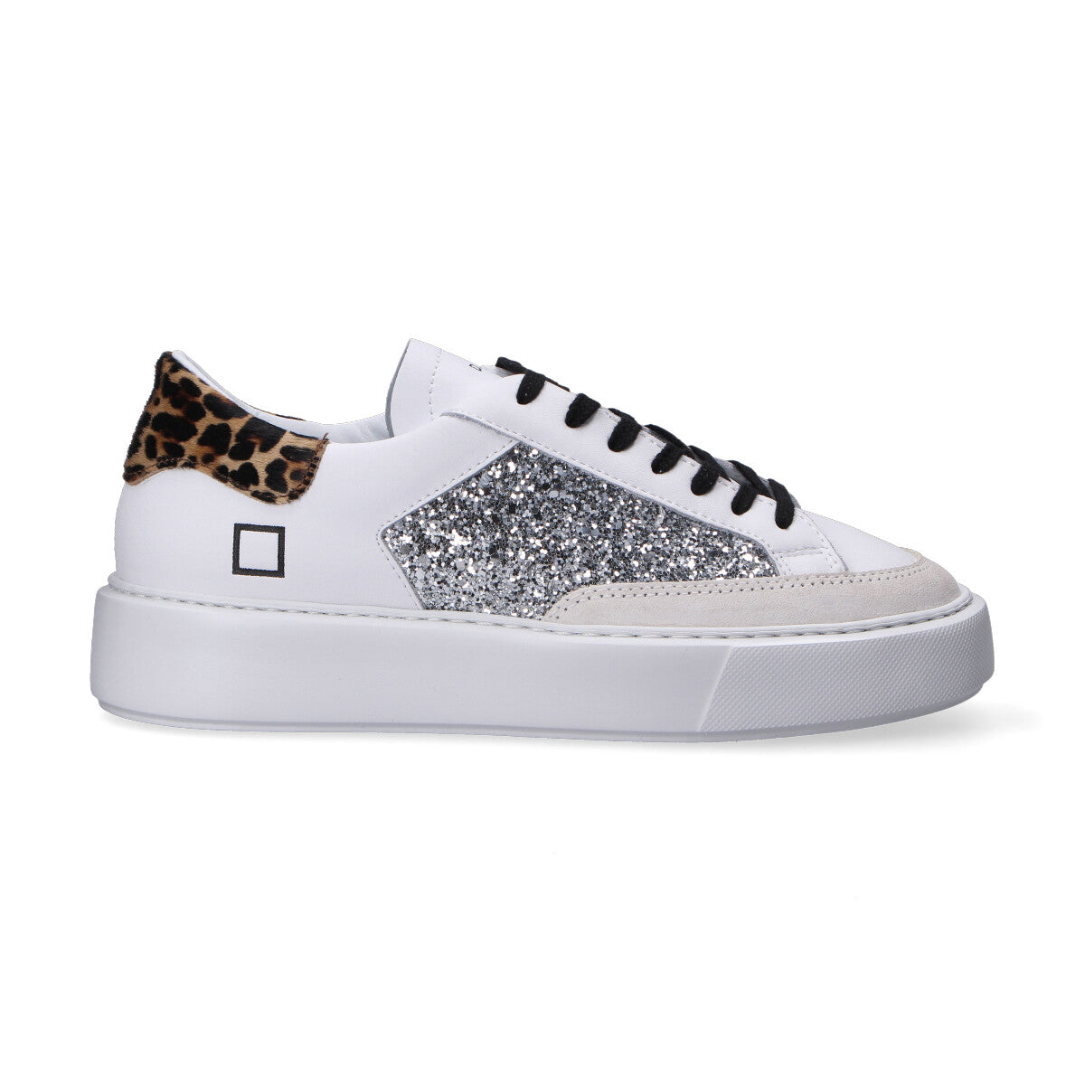 D.A.T.E. sneaker sfera pop bianca leopard