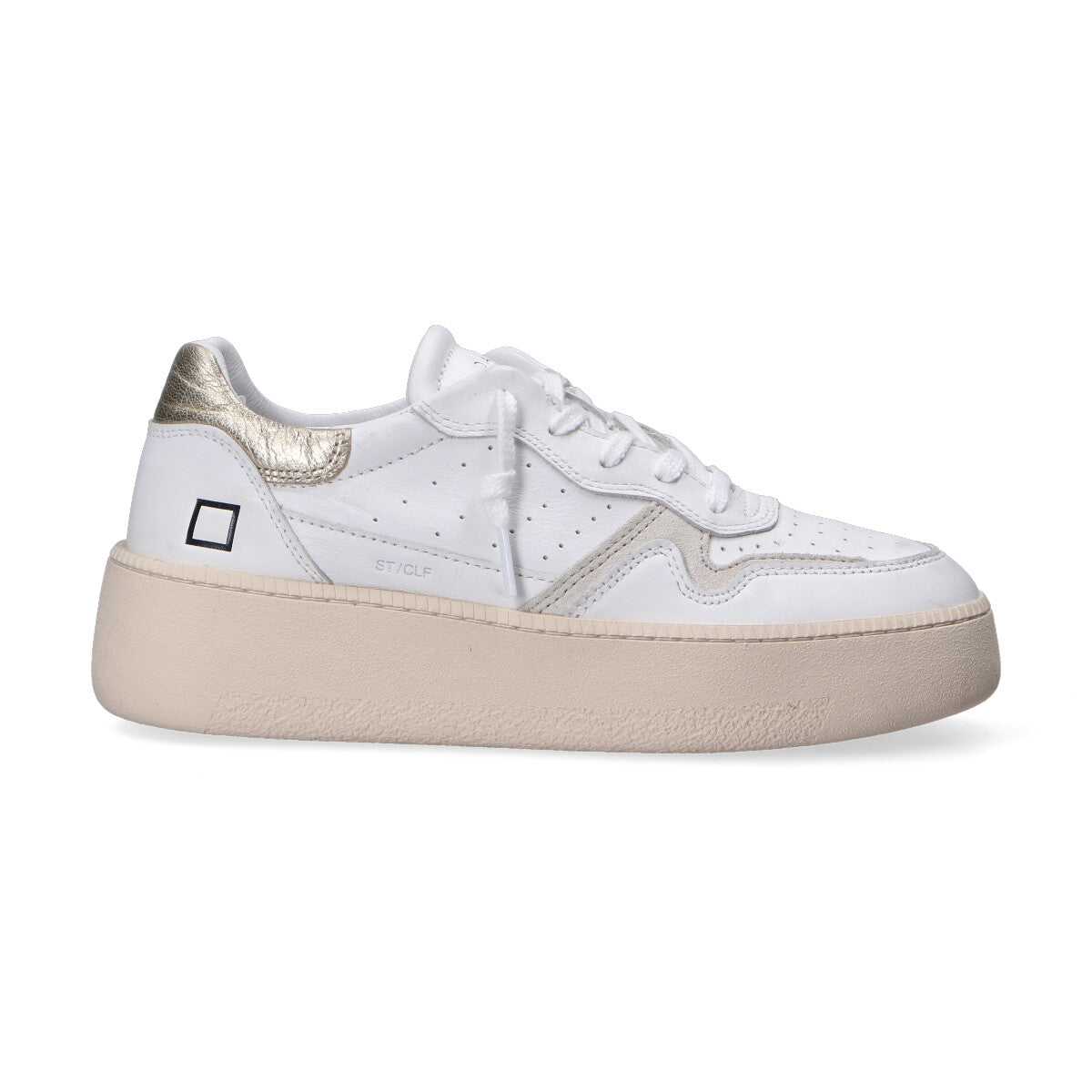 D.A.T.E. sneaker Step Calf bianco platino