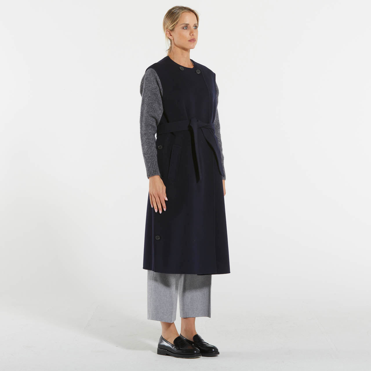 Max Mara cappotto doppiopetto blu