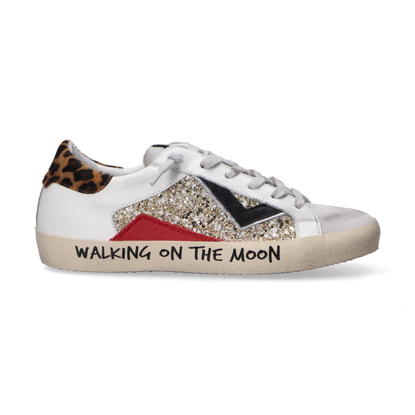 4B12 sneaker suprime glitter oro animalier