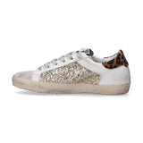 4B12 sneaker suprime glitter oro animalier