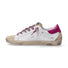 4B12 sneaker Suprime pelle fucsia strass