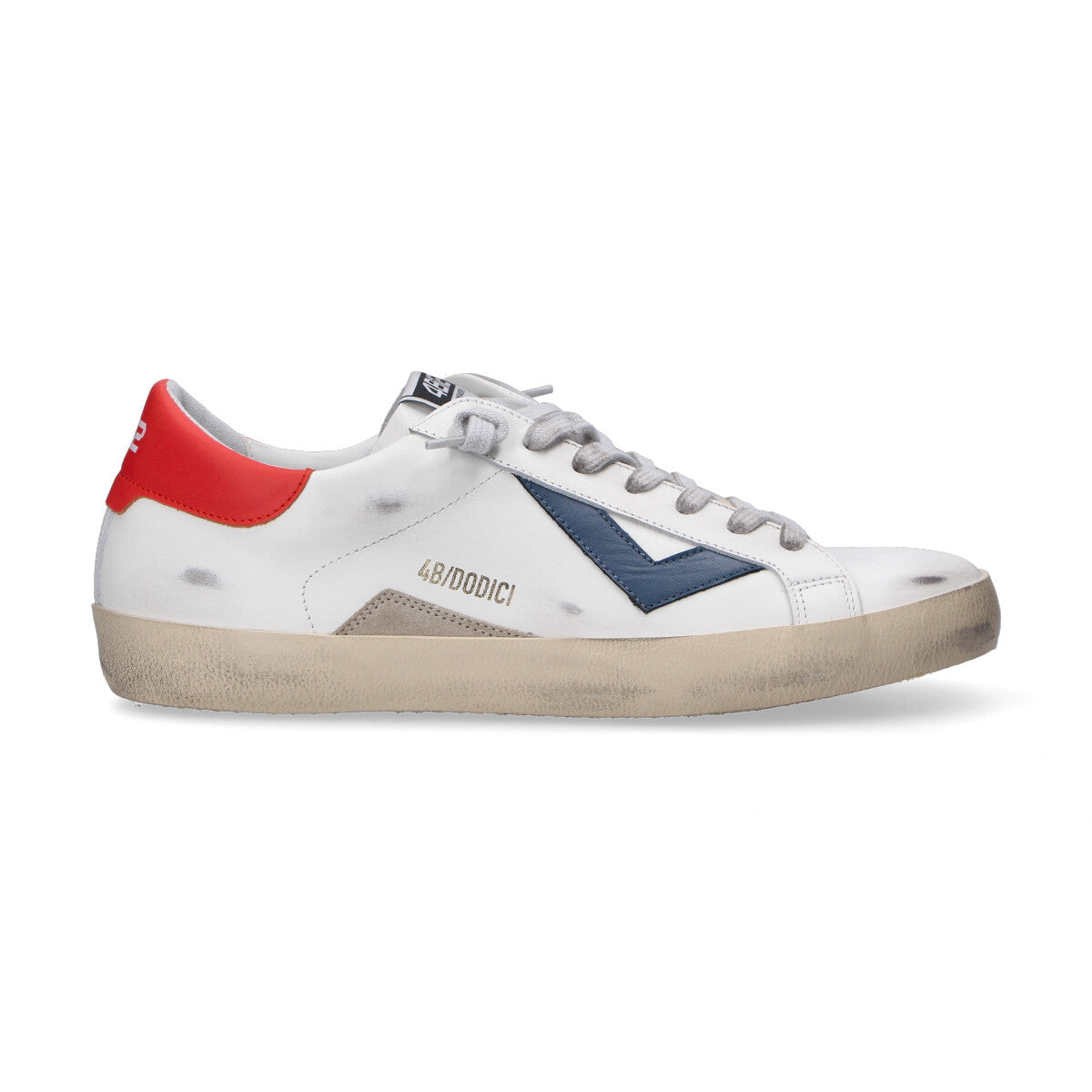 4B12 sneaker Suprime pelle grigio corallo