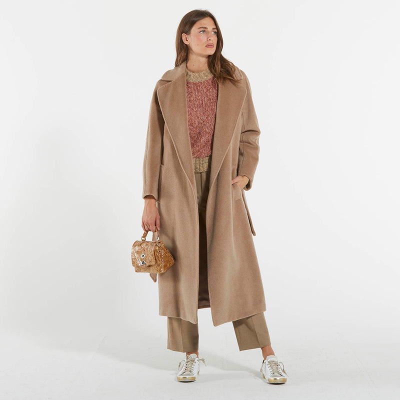 Max Mara cappotto a vestaglia in lana e alpaca