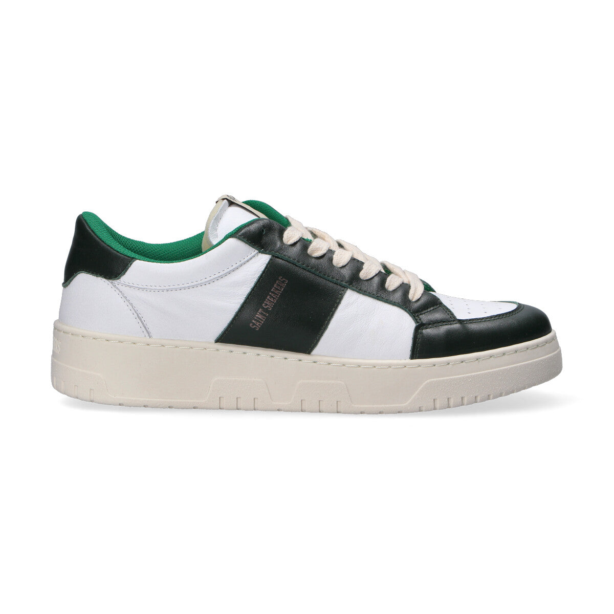 Saint Sneaker Tennis pelle bianco verde – Bertoldo