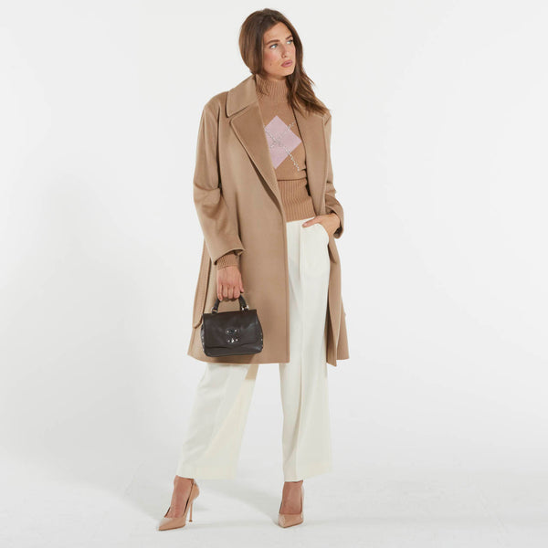 Max Mara cappotto corto cammello a vestaglia