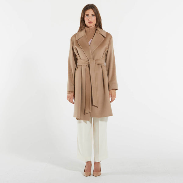 Max Mara cappotto corto cammello a vestaglia