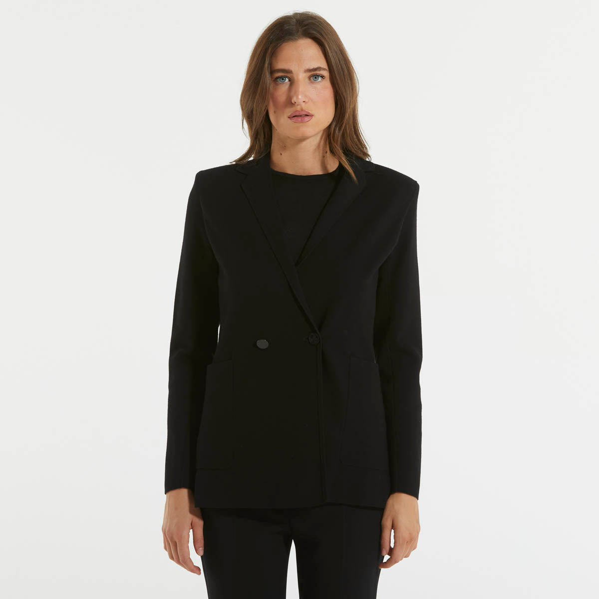 Max Mara blazer nero doppiopetto