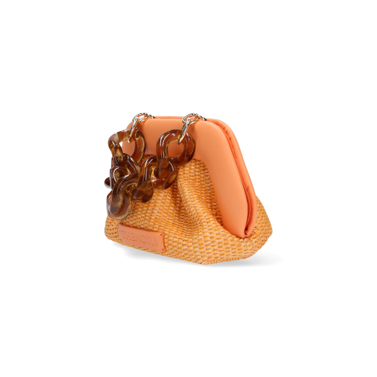 Themoirè pochette Gea Straw arancio