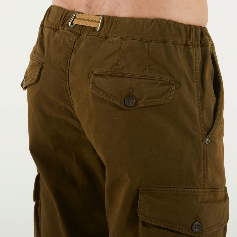 White Sand pantalone tessuto verde militare cargo