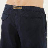 White Sand pantalone tessuto blu navy