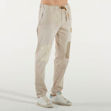White Sand pantalone tessuto beige patch