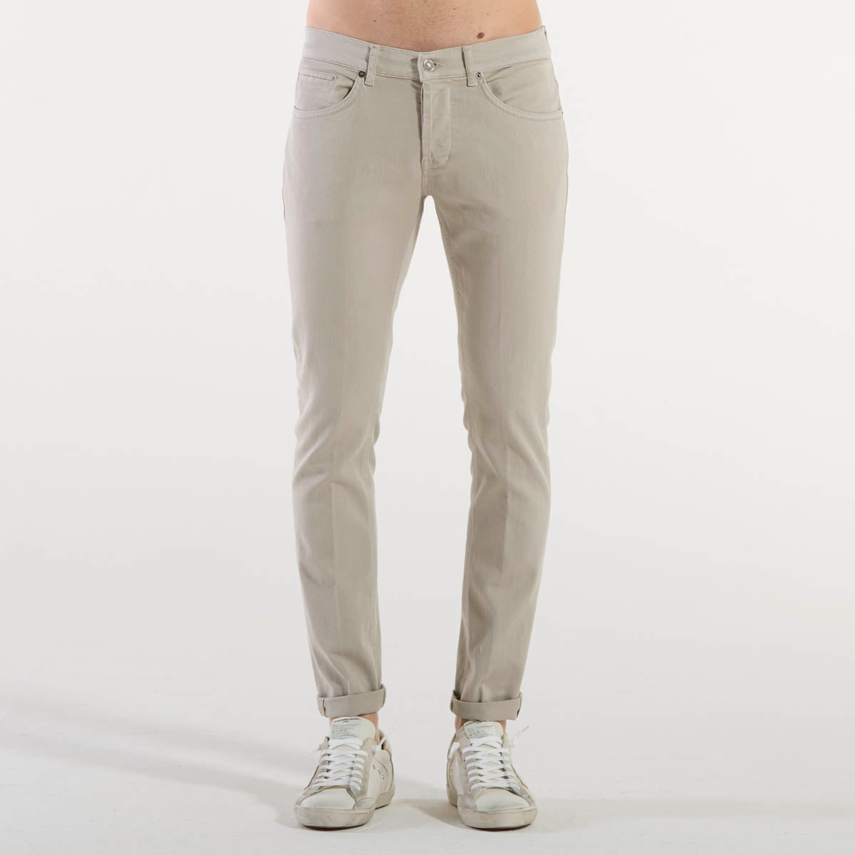 Dondup jeans george denim beige elasticizzato