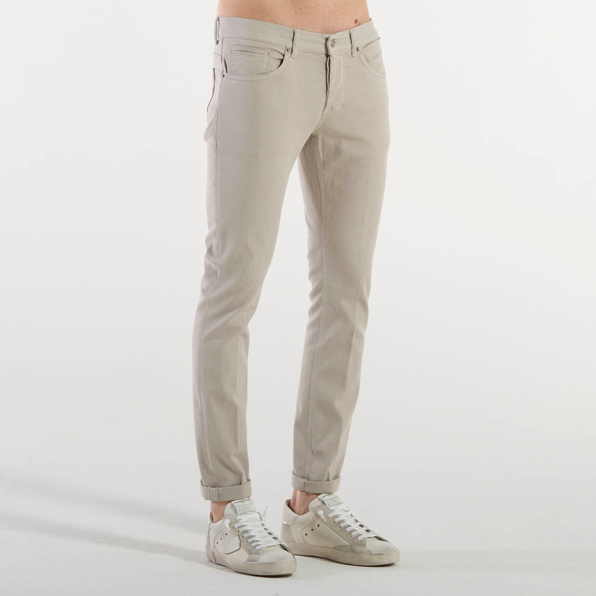 Dondup jeans george denim beige elasticizzato