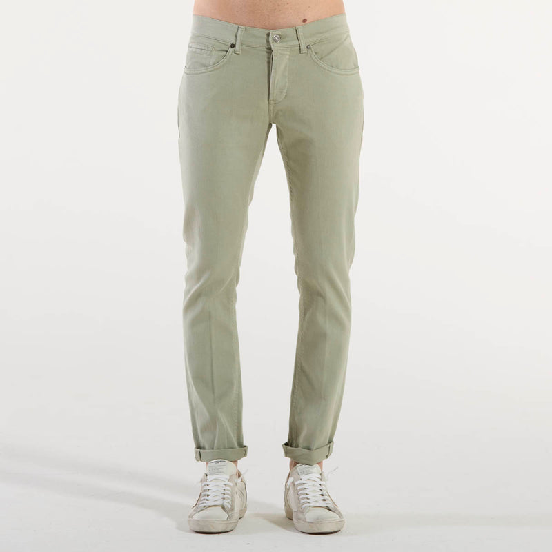 Dondup jeans george denim verde elasticizzato