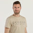 Dondup t-shirt logata in cotone beige