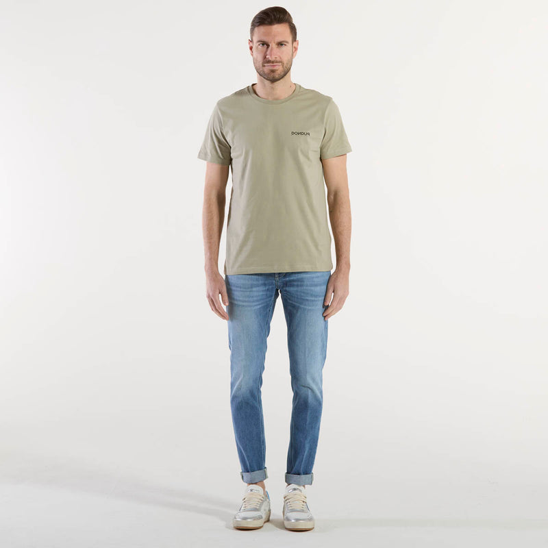 Dondup t-shirt logo in cotone verde