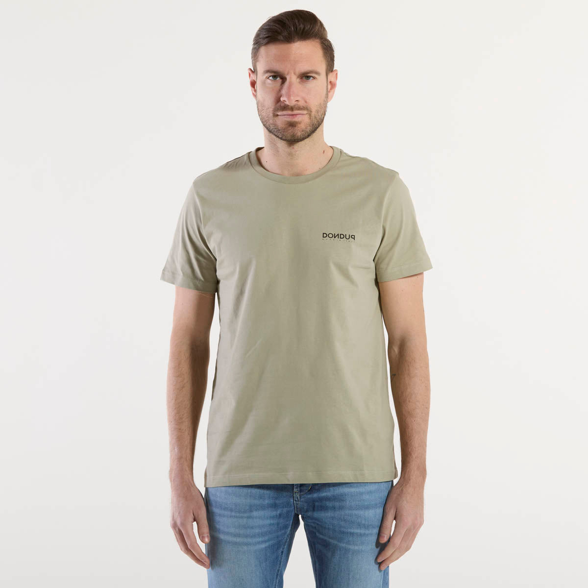 Dondup t-shirt logo in cotone verde